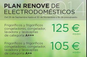 Plan Renove 2014 electrodomésticos EVE