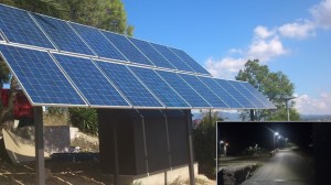 instalación de farolas solares