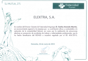 Elektra Certificado de Prevención