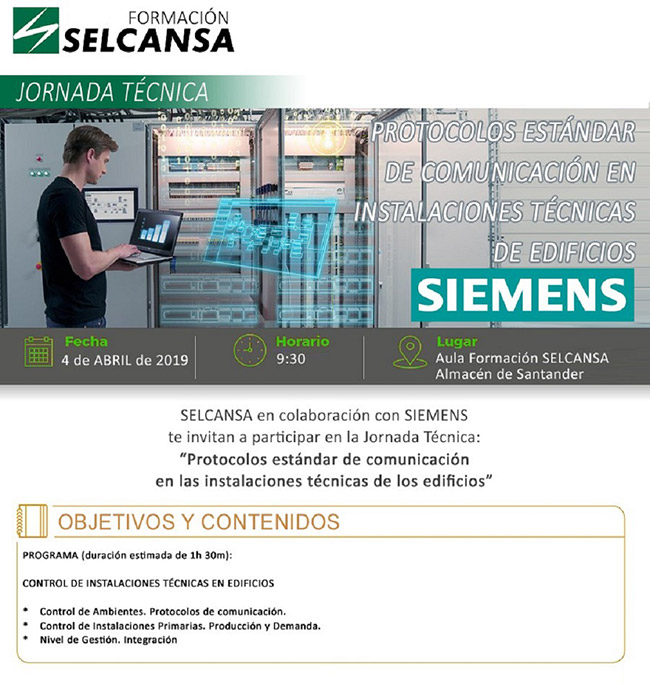 formación selcansa jornada técnica instalaciones técnicas de edificios siemens