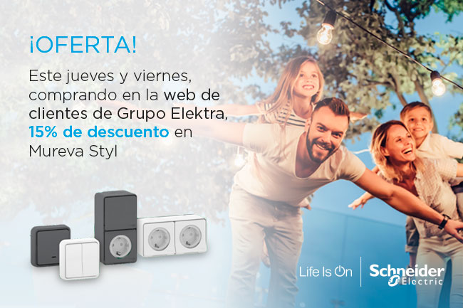 oferta venta flash schneider mureva 15% descuento