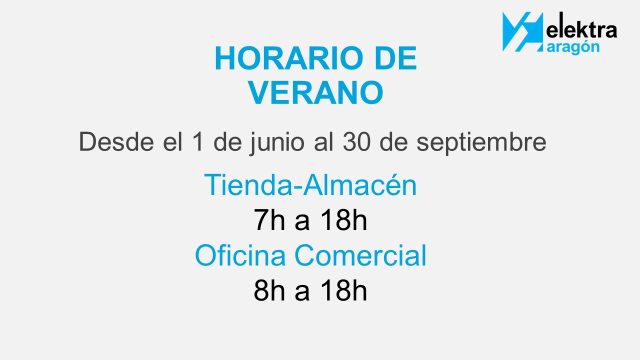 <!--:es-->Elektra Aragón: Nuevo horario de verano<!--:-->