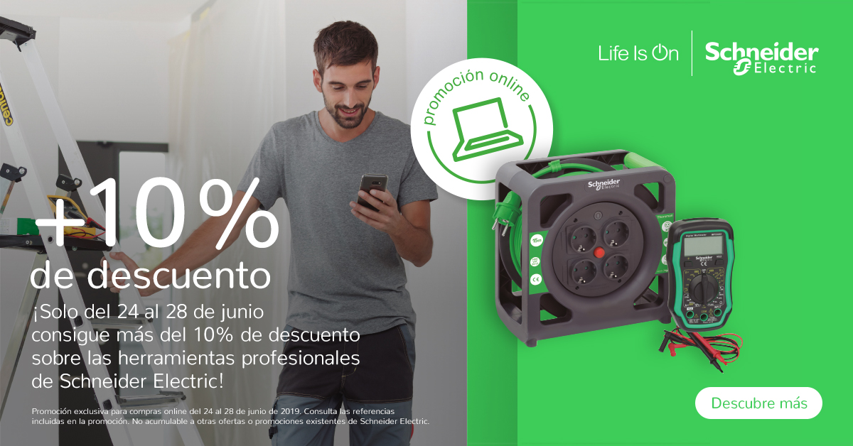 <!--:es-->Promoción Flash: +10% de descuento en multímetros y enrollacables de Schneider Electric<!--:-->