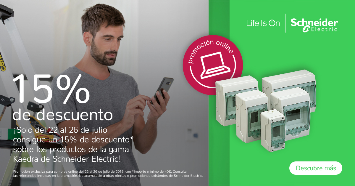 <!--:es-->Promoción Flash: Consigue un +15% de descuento en la gama Kaedra de Schneider Electric<!--:-->