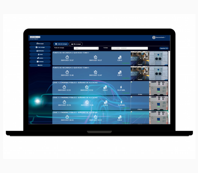 Cargadores inteligentes Viaris. Plataforma de Gestión