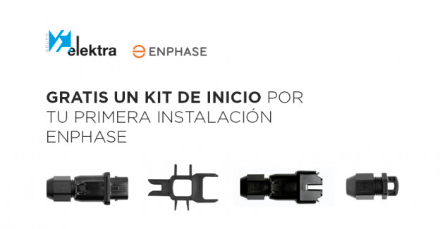 Primera instalación Enphase, kit de inicio para instalaciones monofásicas y unos guantes