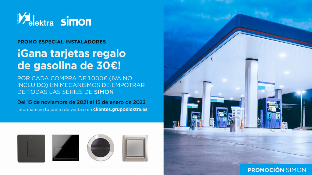 Promo mecanismos Simon. Tarjeta regalo gasolina