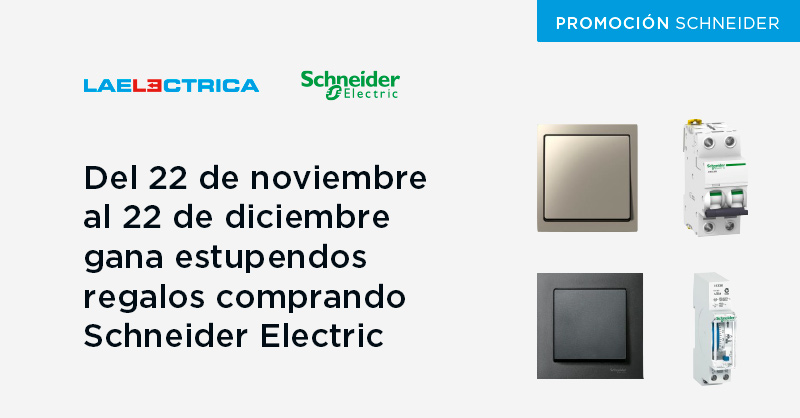 <!--:es-->Si eres cliente de La Eléctrica, del 22 de noviembre al 22 de diciembre llévate magníficos regalos comprando gama residencial Schneider Electric<!--:-->