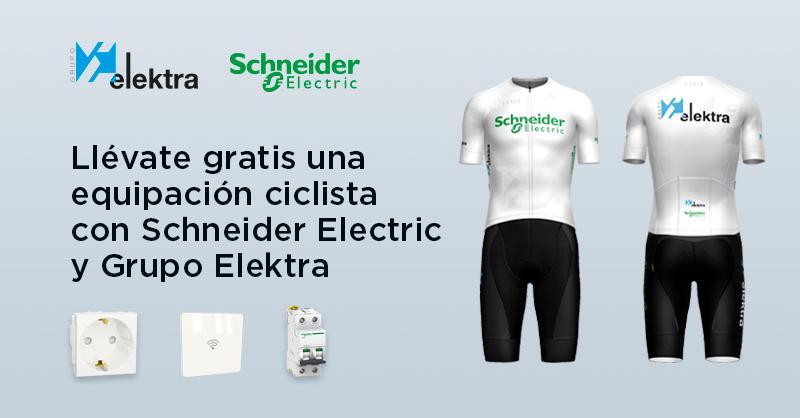 <!--:es-->En estas empresas de Grupo Elektra te llevas una equipación ciclista comprando productos Schneider Electric<!--:-->
