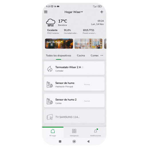 App de Wiser para Schneider Electric