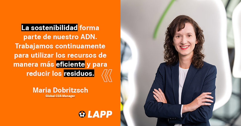 Maria Dobritzsch de Lapp hablando sobre la sostenibilidad