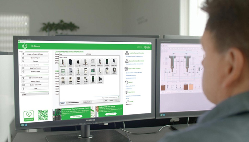 software SoMove de schneider electric  para variadores de velocidad