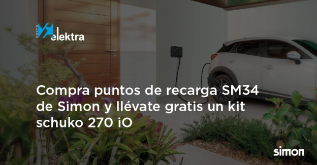 promoción simon sm34 punto de recarga para vehículo eléctrico