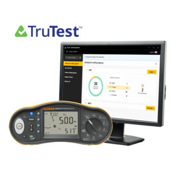 Comprobador de instalaciones multifunción de Fluke con el software de gestión de datos TruTest