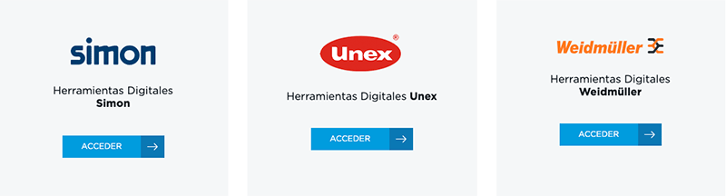herramientas digitales simon, unex y weidmüller