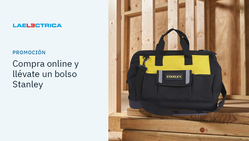 promoción la eléctrica regalo portaherramientas bolsa stanley por comprar en la web de clientes material eléctrico