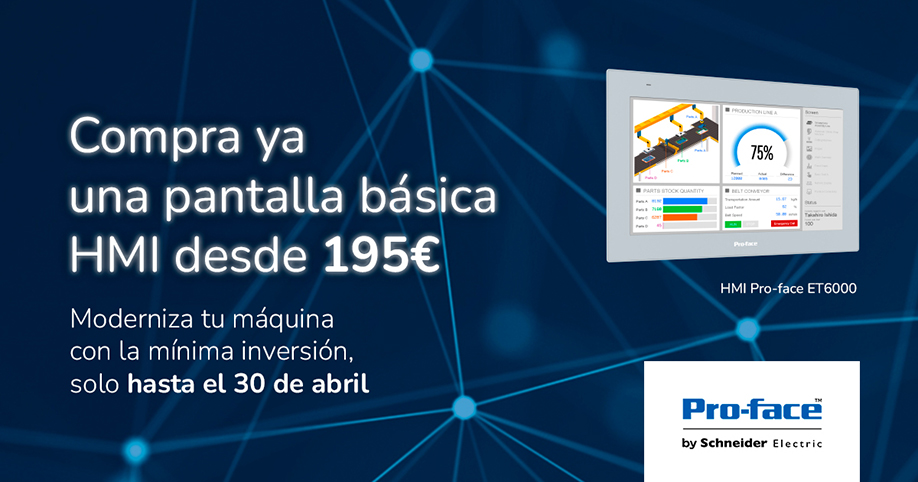 Pantallas HMI Pro-face de Schneider Electric desde 195 € en Grupo Elektra
